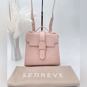 Authentic NWT SENREVE Alunna Bag - Pebbled Blush - Silver
